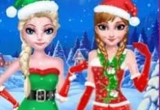 Frozen Sisters Christmas Hairstyle Design