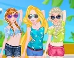 Princesses At Pool Party